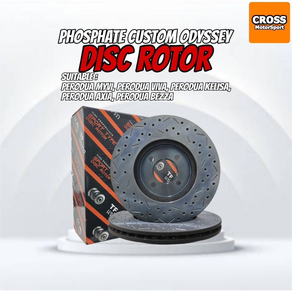 TF SLOTTED&DRILLED DISC ROTOR (FRONT)FOR CUSTOM ODYSSEY(11 INCH ...