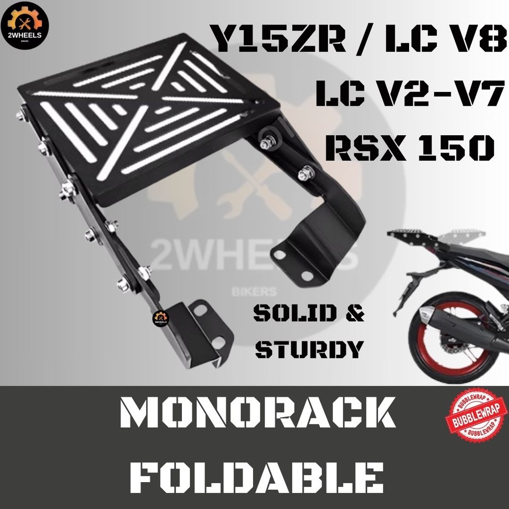 Rack Lipat Foldable Heavy Duty Top Box Bracket Rack LC135 Y15ZR RSX Rak ...
