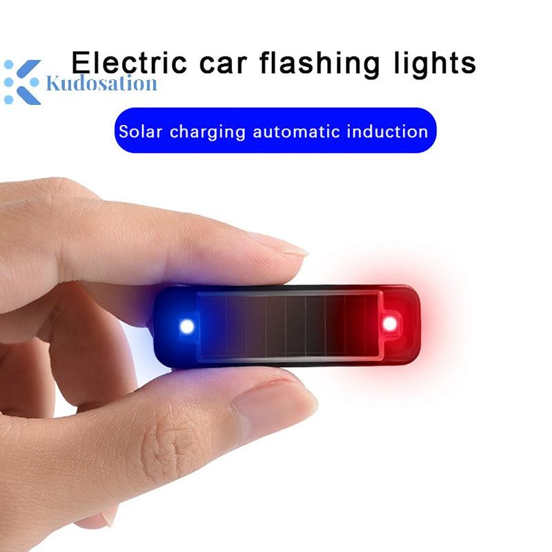 Kudosation Mini LED Solar Power Car Warning Light Night Security ...