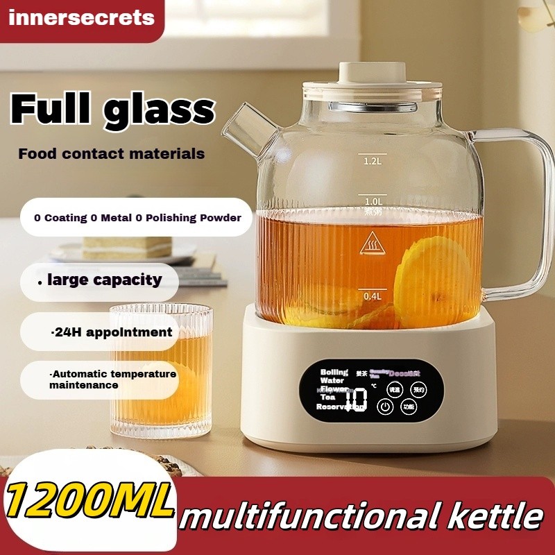 1.2L Health Pot Glass Material Constant Temperature Electric Kettle ...