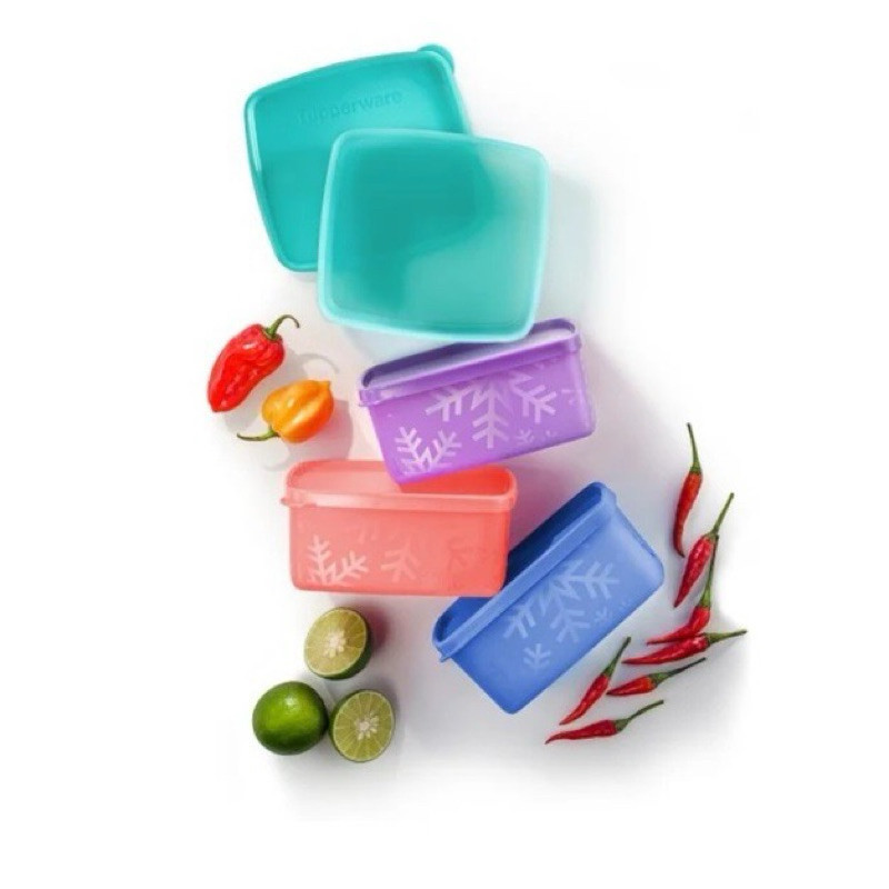 Tupperware square round 400ml (4pcs) | Shopee Malaysia
