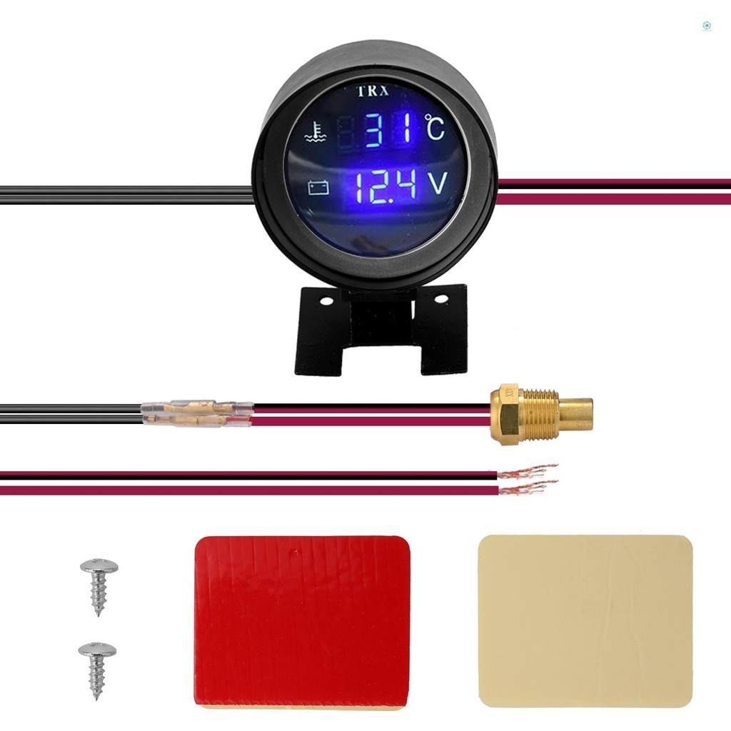 Round Led Digital Car Truck Water Temp Gauge Temperature Sensor
