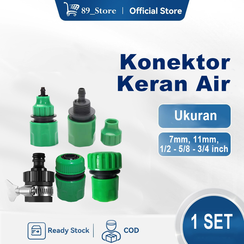 One SET WATER FAUCET CONNECTOR TAP ADAPTER QUICK CONECTOR FLEXIBLE ...