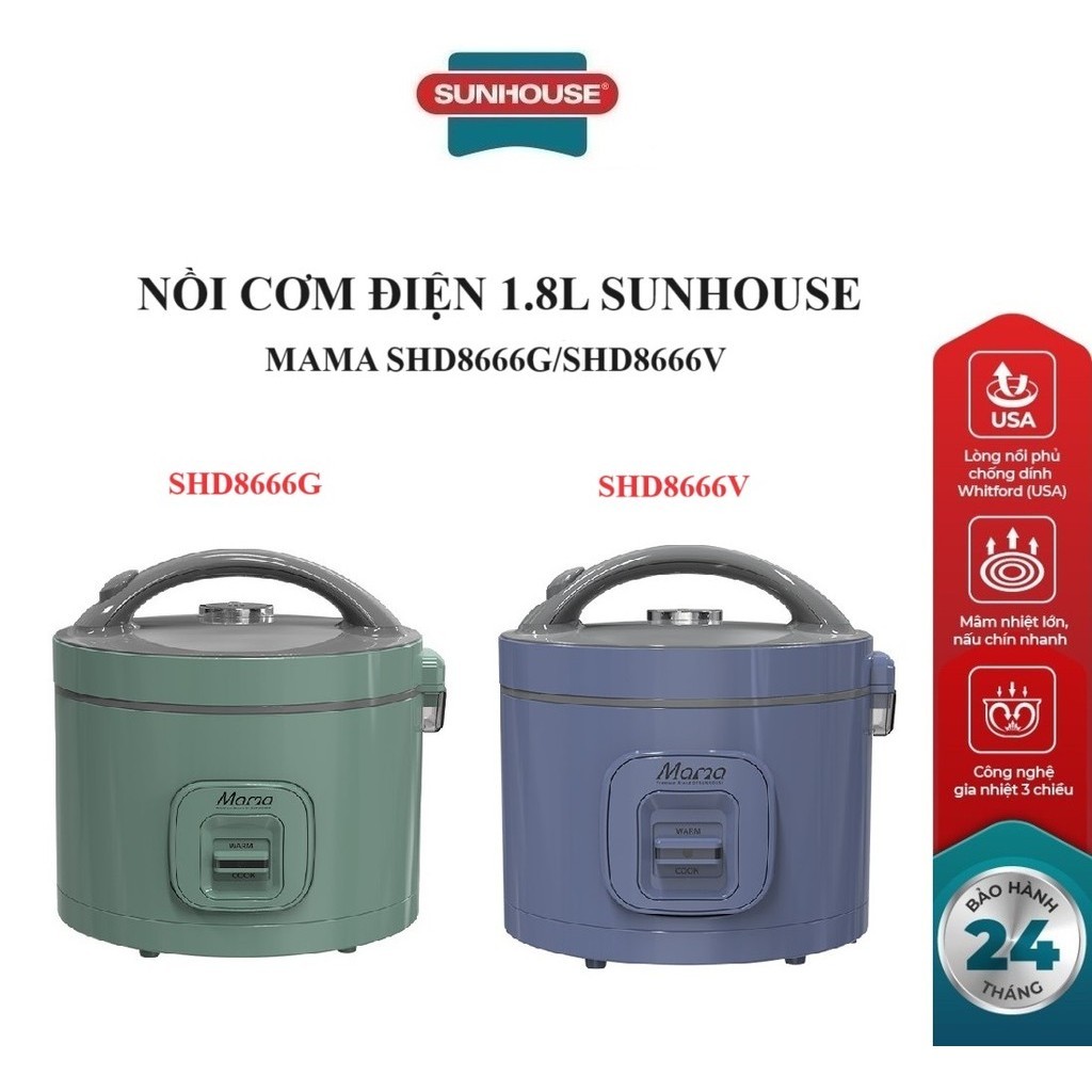 Sunhouse MAMA Shd866G / SHD8666V 1.8L Rice Cooker | Shopee Malaysia