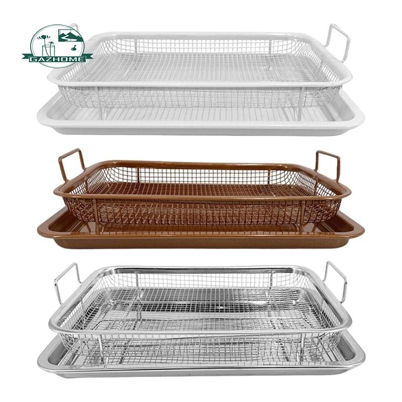 [Garende] Roasting Pan and Rack Set Nonstick Crisping Baking Tray Oil ...