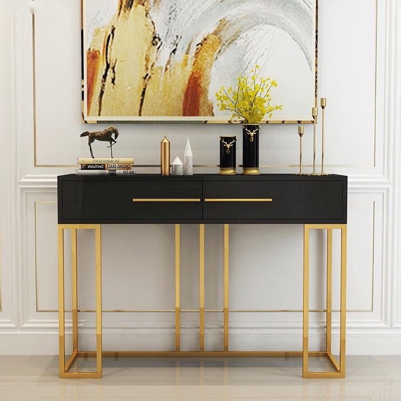 Console Table Dressing Table With Drawers Wood Table Modern Display ...