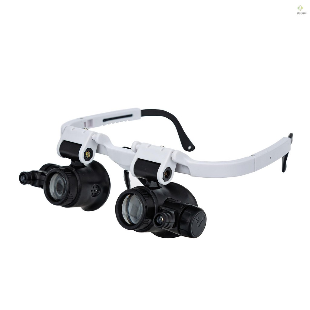 Loupe avec bandeau lumineux LED, charge USB, mains réglables, casque Loupe avec bandeau lumineux LED, charge USB, mains réglables, casque