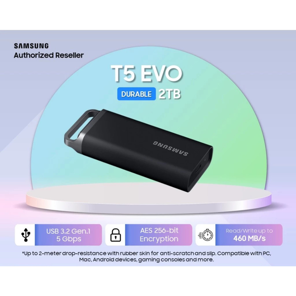 HOT T5 Portable Ssd 2tb Samsung Ssd T5 Blue Light Flashing