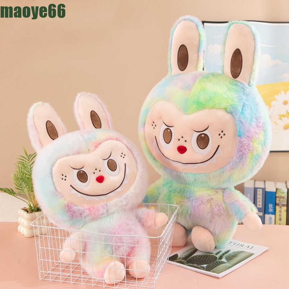 MAOYE Labubu Plush Stuffed Doll, Gradient Rainbow Color Labubu Time ...