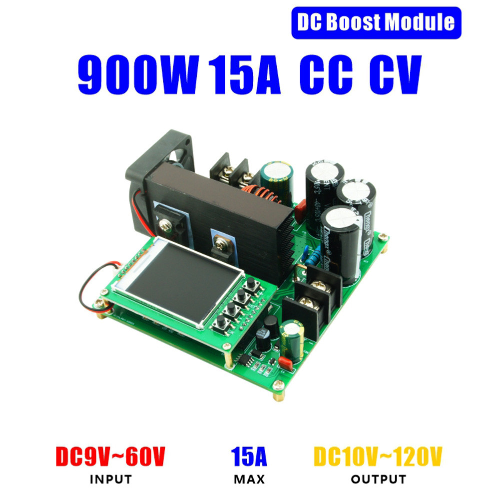 AU 900W 15A Boost Converter TFT Digital Display DC-DC Boost Converter ...
