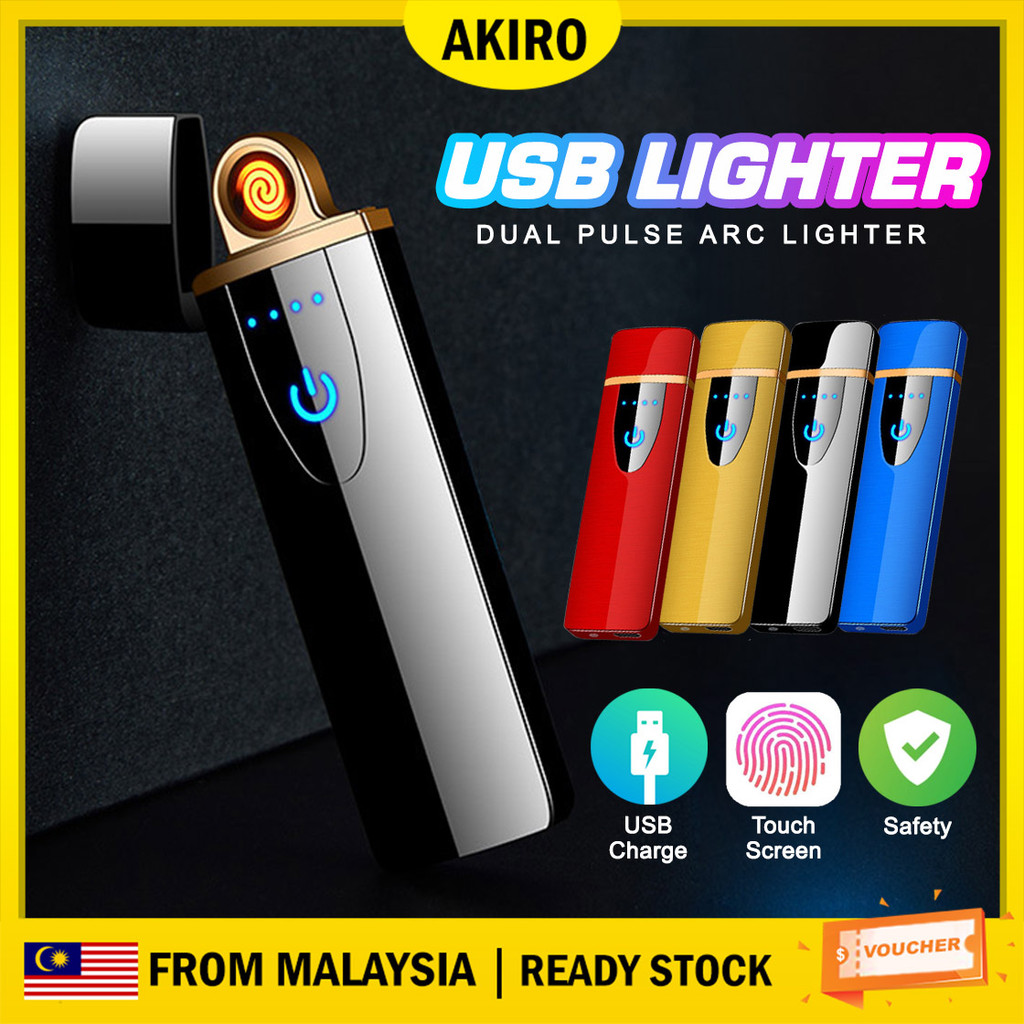 AKIRO Electronic Lighter USB Rechargeable Flameless Ignition Device ...