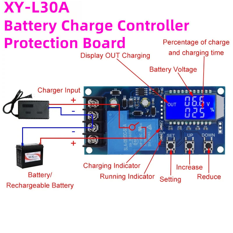 XYL30A 660V 30A Leadacid Solar Battery Charge Controller Protection