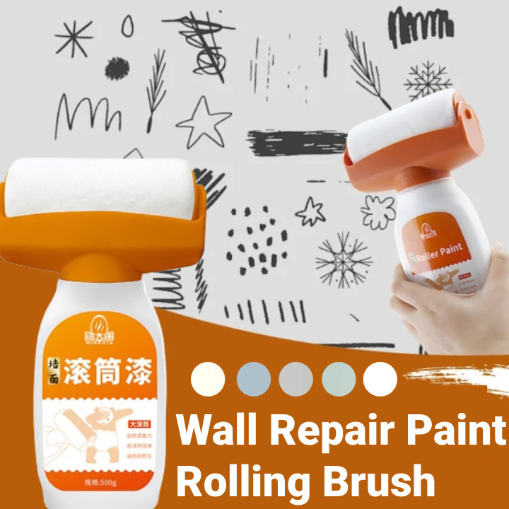 CC 🔥Household Wall Repair Paint With Rolling Brush Waterbased Latex