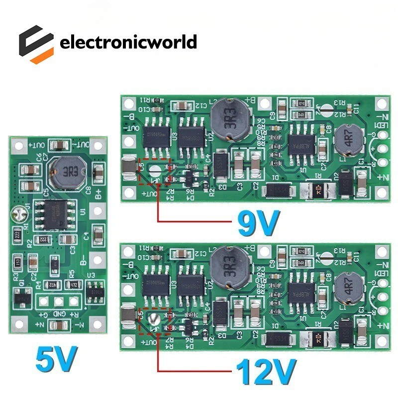 Charging Step Up Booster Module Dc 5v-12v To 9v/12v For 18650 Lithium ...