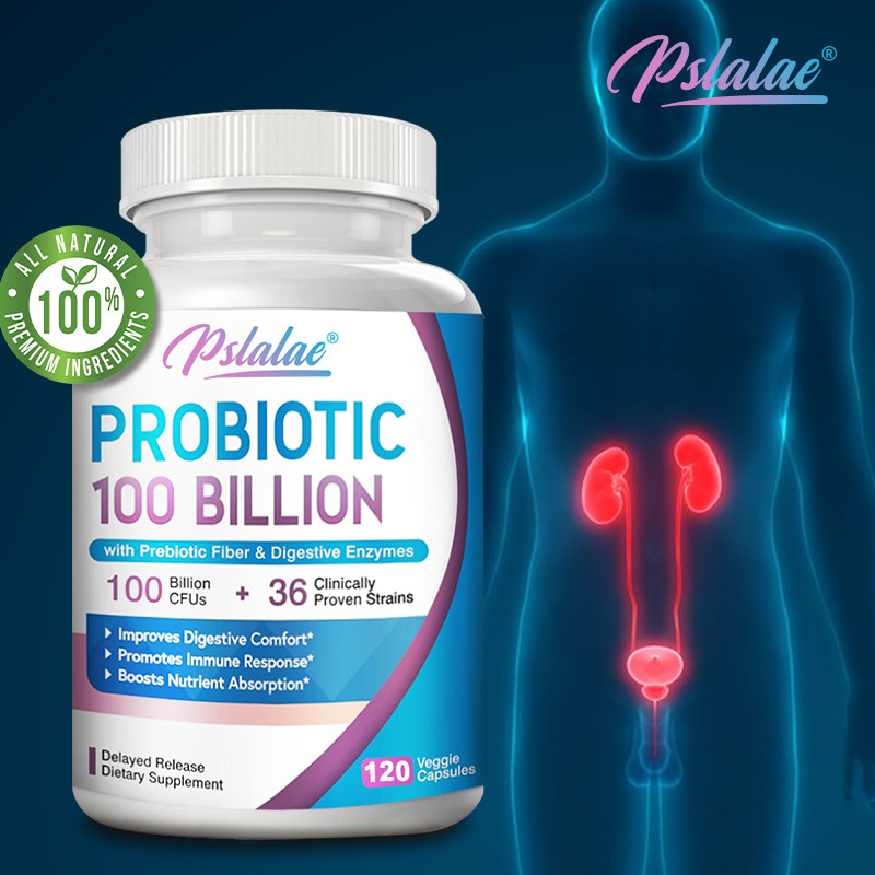 Pslalae Probiotics Capsules, containing prebiotic fiber and digestive