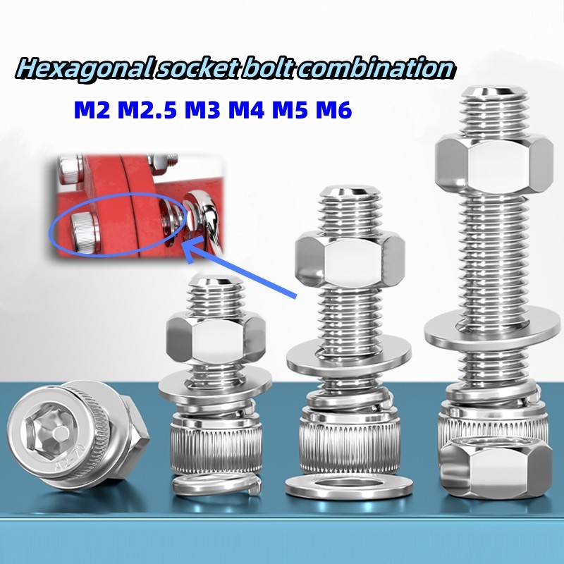 Hex Socket Head Cap Screw Bolt And Nut Set Stainless Steel M8 M10 M12