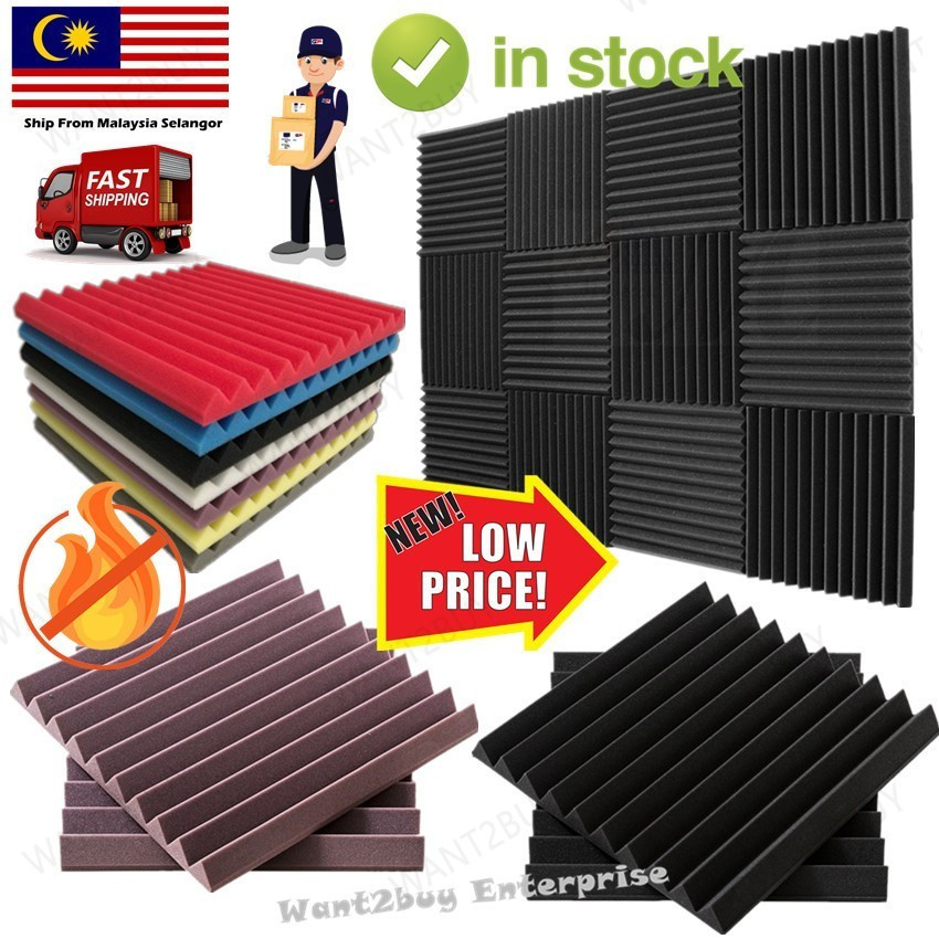 Acoustic Wall Panel Tiles Studio Sound Proofing Insulation Foam Pads ...