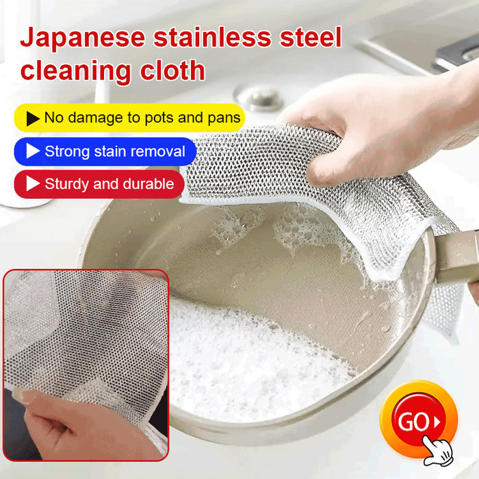 Wire Dish Cloth Daily Mesh Non-stick Wipes Wire Cleaning Cloth Not ...