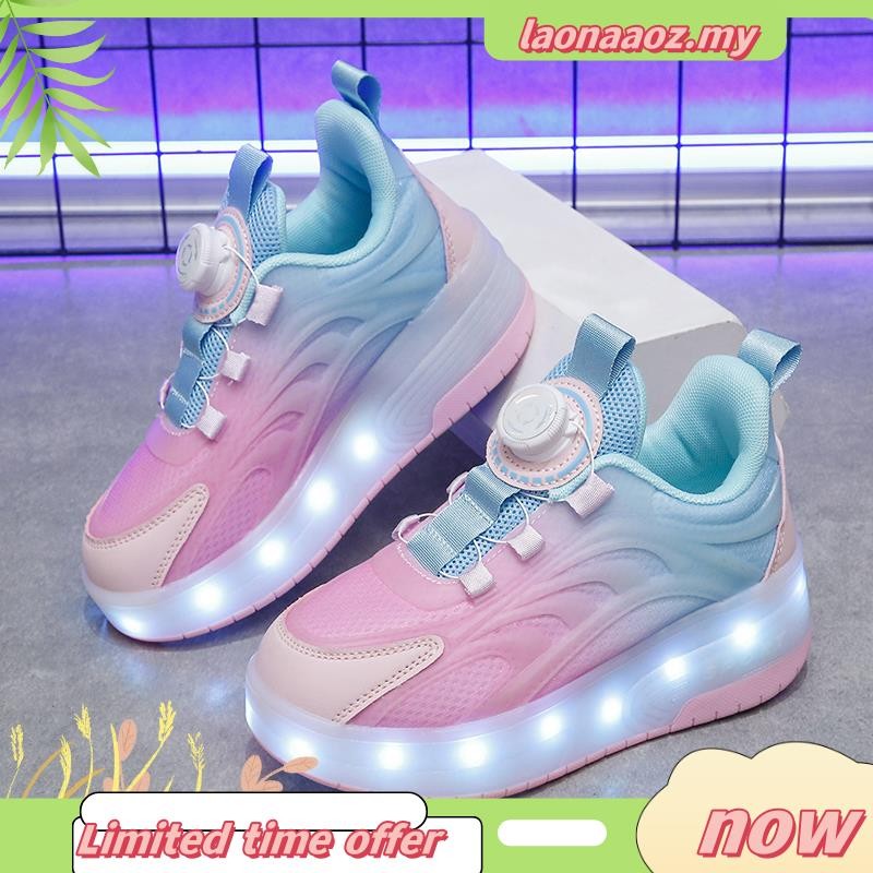 XONGT Rampage Light Shoes Kids Wheel Shoes Night Walking Sports Shoes Boys and Girls Roller Skating Shoes Shopee Malaysia