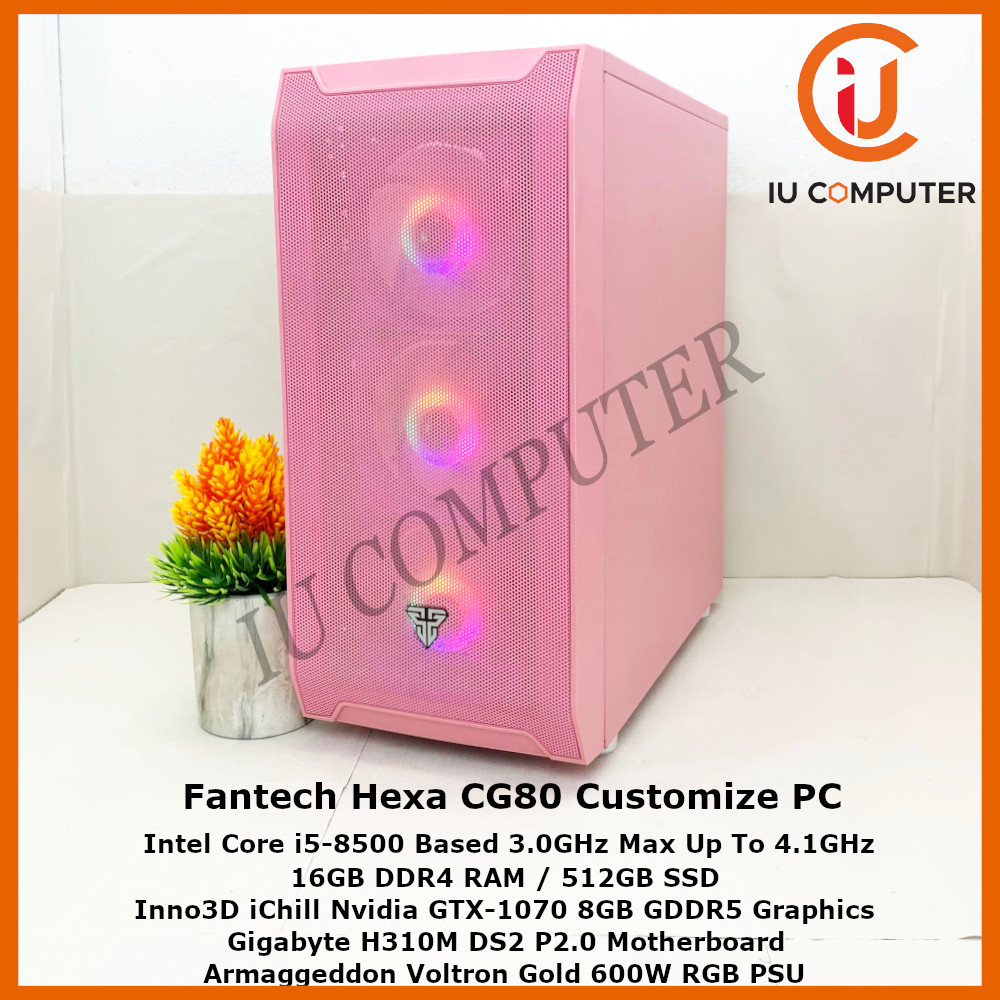 FANTECH HEXA CG80 ATX INTEL CORE I5-8500 16GB RAM 512GB SSD GTX1070 ...