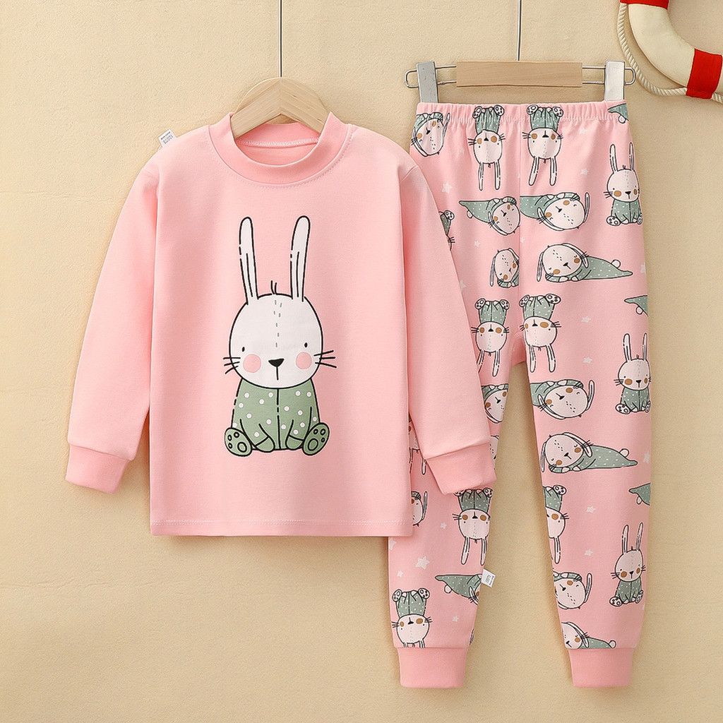Children's Long Johns Top & Bottom Set Suit Cotton Autumn and Winter ...