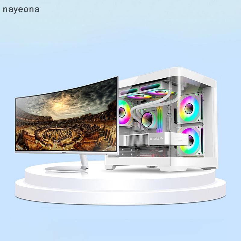 NAY 270 Degree Transparent Curved Surface PC Case Desktop Computer Sg 11134201 7rdxg