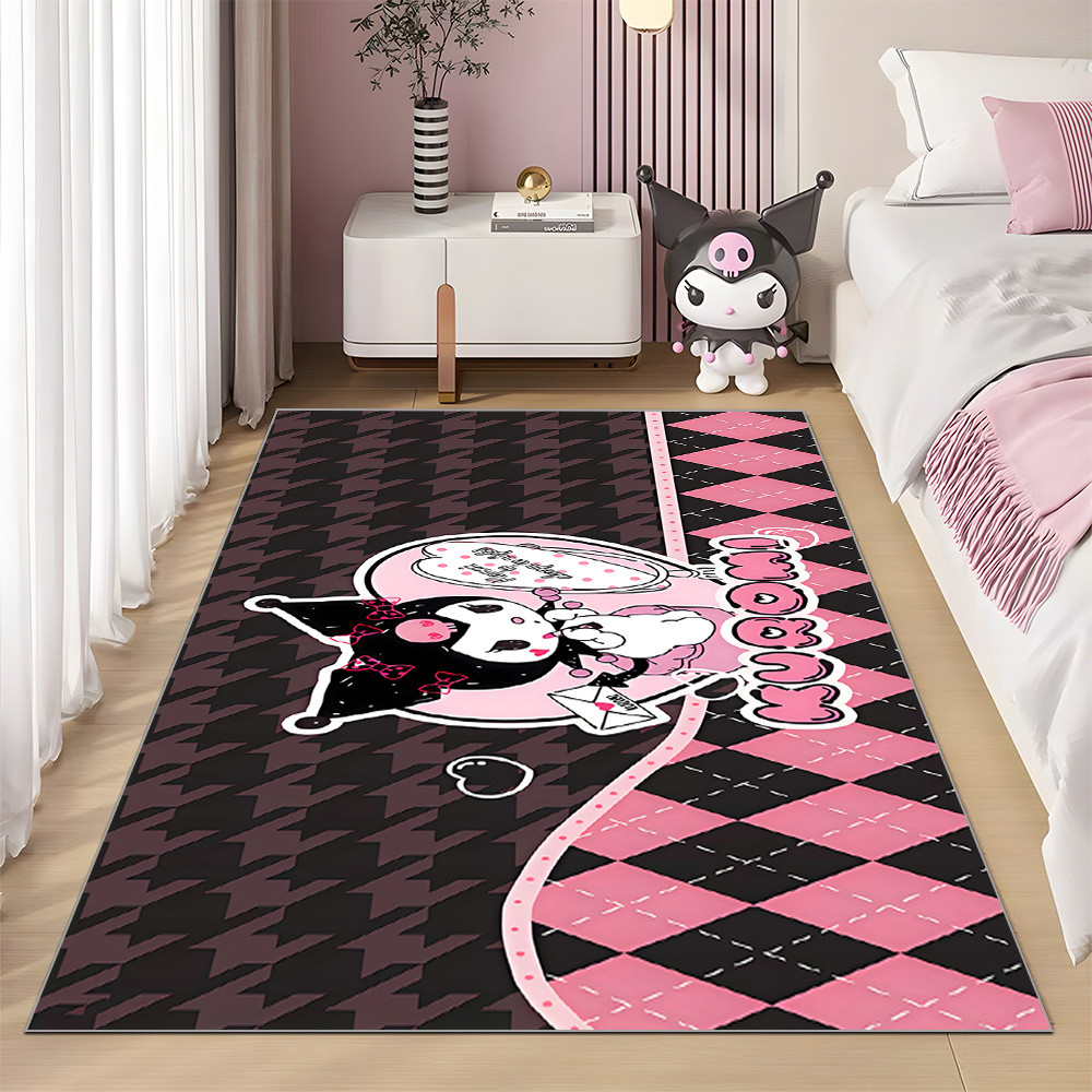 Cartoon Cartoon Kuromi Bedside Blanket Cute Living Room Mat Room Floor ...