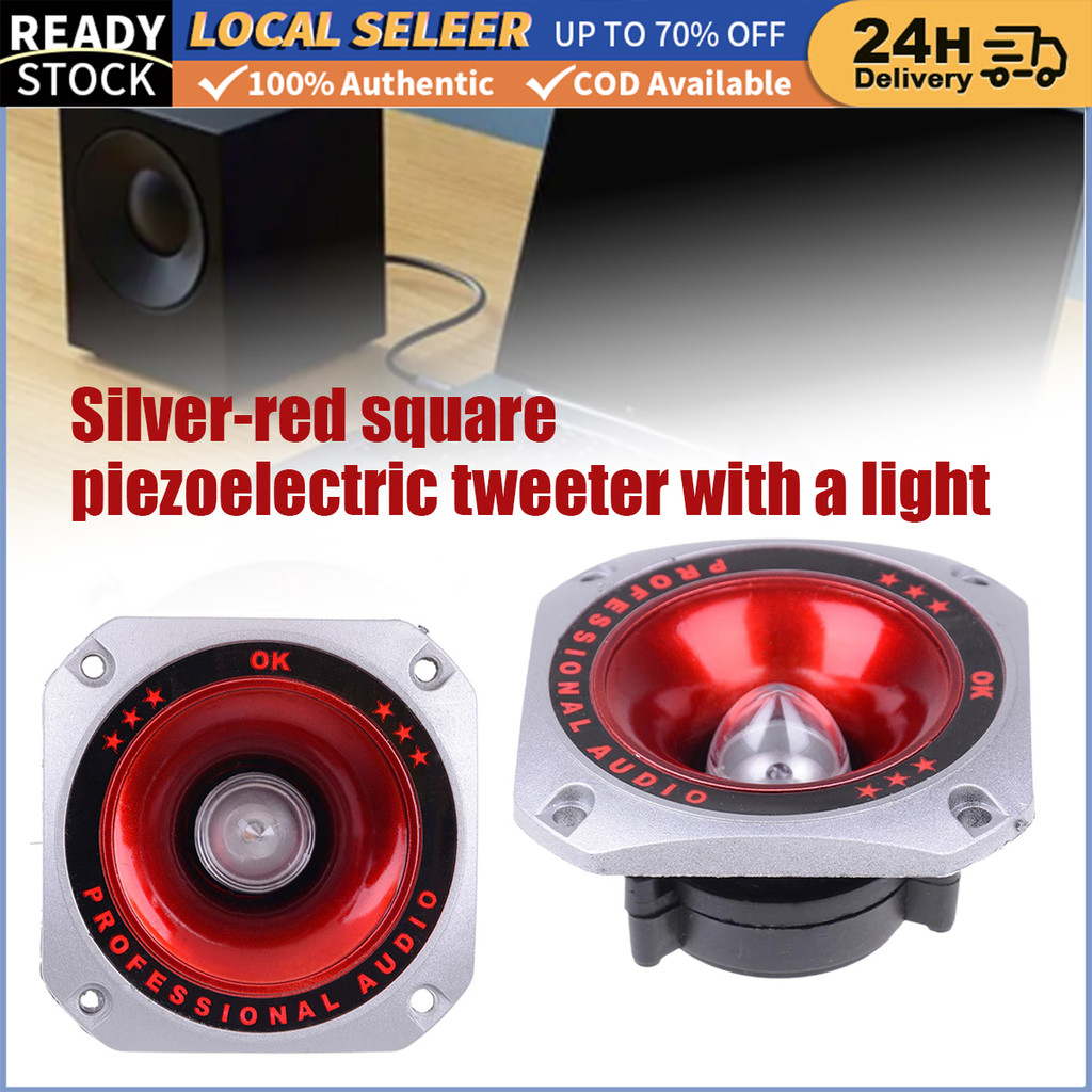 Small Horn Speaker tweeter Piezoelectric Treble Square Red Strip Light ...