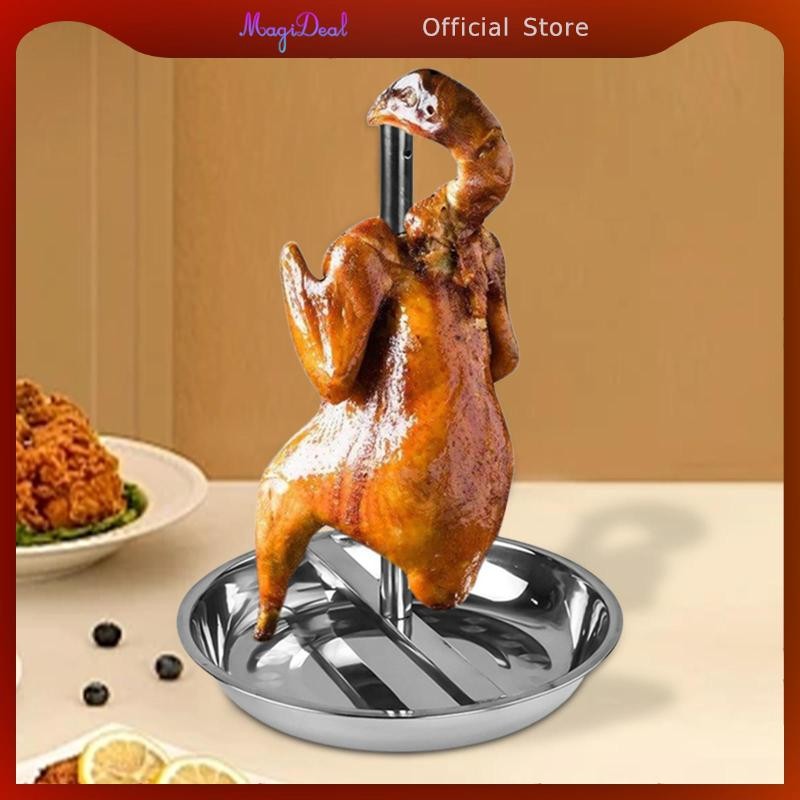 MagiDeal Chicken Rack Upright Duck Stand Tray Portable Hand Pulled ...