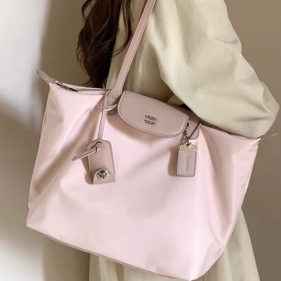 Beg Tote Nilon Blok Warna Kedua Nanfeng Chio 2025 Beg Bahu Beg Tangan ...