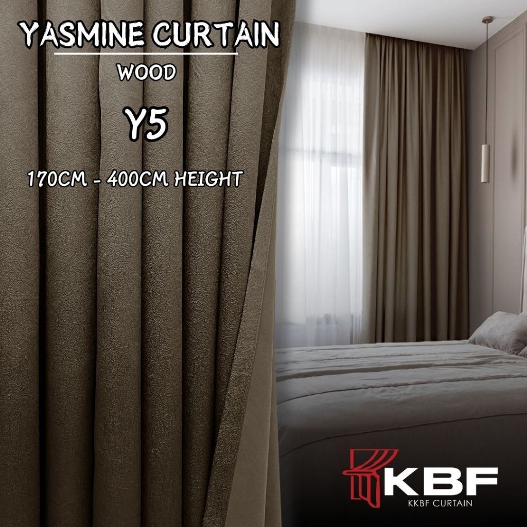 sbbucurtain Y5 Yasmine Hook/Eyelet Blackout Curtain (170cm-400cm ...
