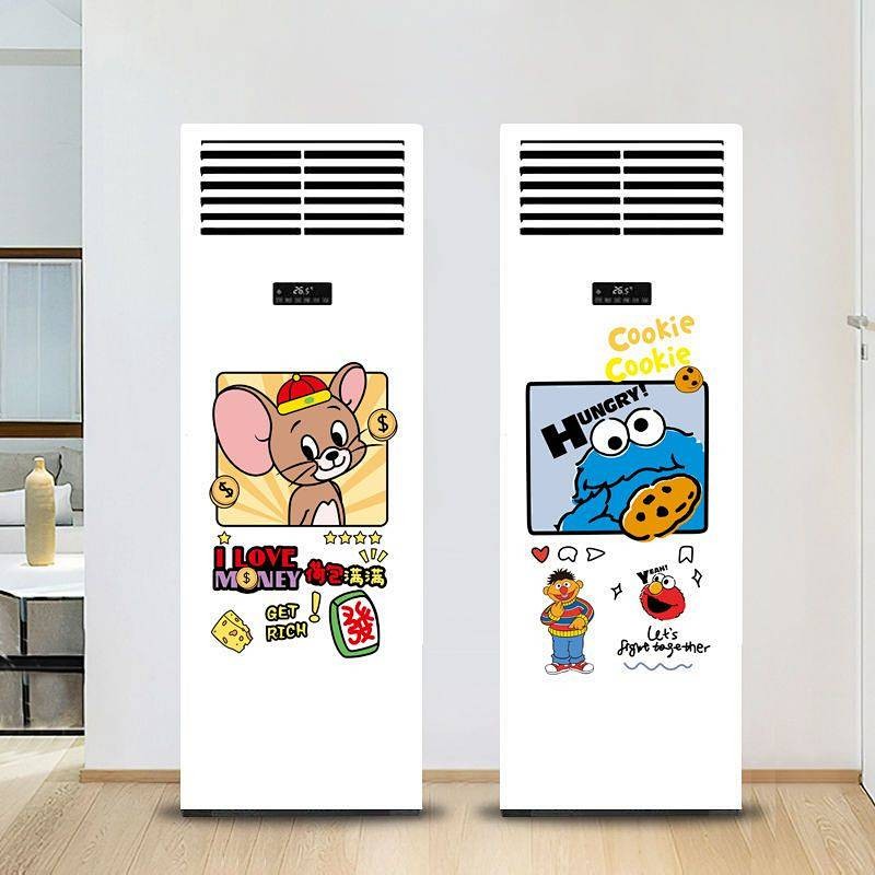 Fully Surrounded Cute Air Conditioner Stickers Refurbishing Sticker ...