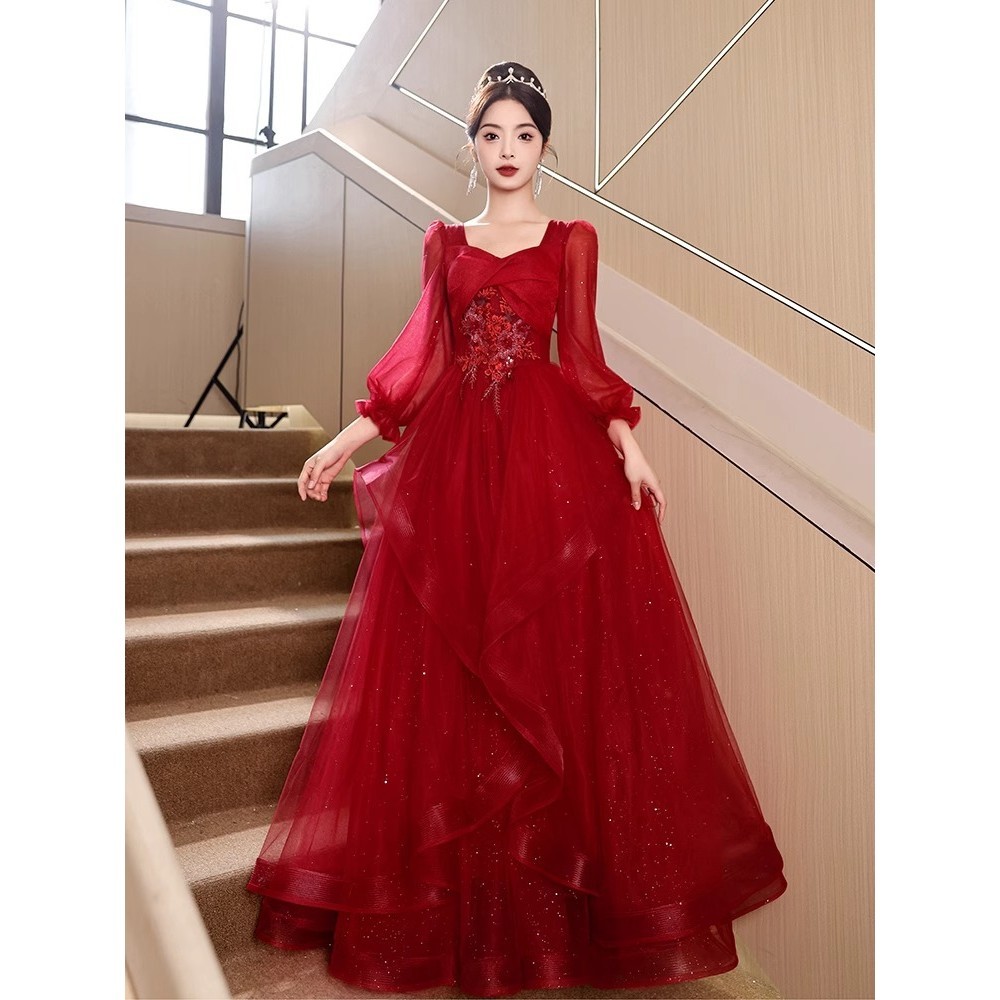 Dinner dress red best sale