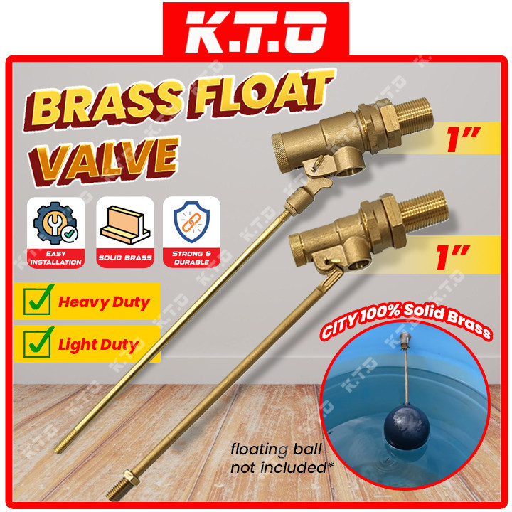 Nasara City Brass Float Valve MOH Water Tank Light / Heavy Duty 1 Inch