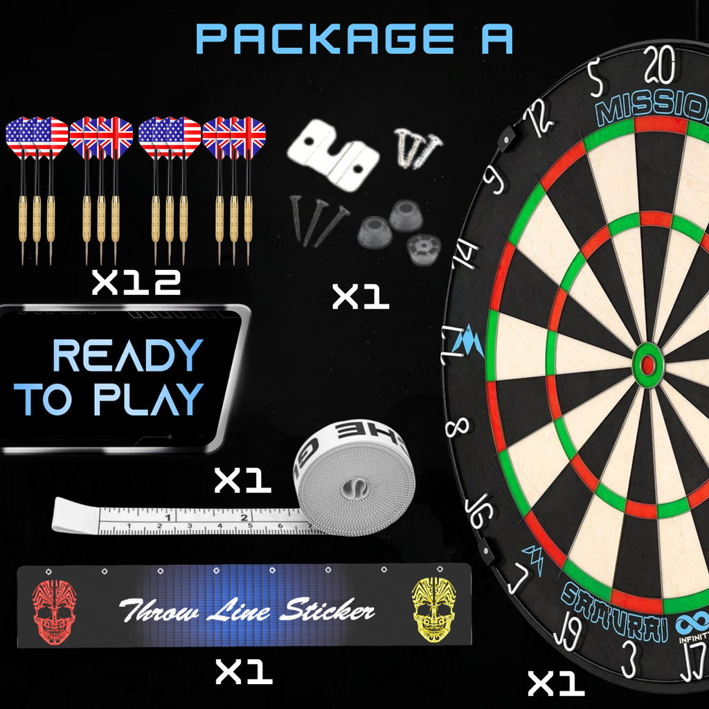 Darts Halter Mission Samurai Infinity EVA Dart Case – Darts Etui Für 2 Sets (Soft/Steel), Blau, 22x14x5 Cm Dartpfeil Halter