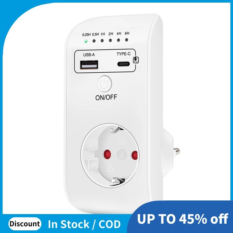USB Type-C Timer Switch Digital Countdown Charging Timing Socket ...
