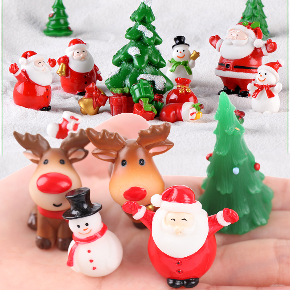 Merry Christmas Decoration - Miniatures Landscape Figurines - Christmas ...