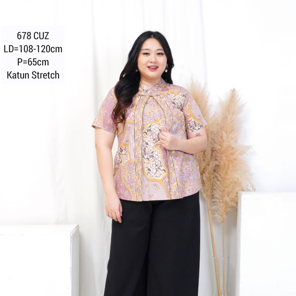 KATUN Bigsize SIANI 678 BATIK BLOUSE Jumbo XXL Tops Women Office Work ...