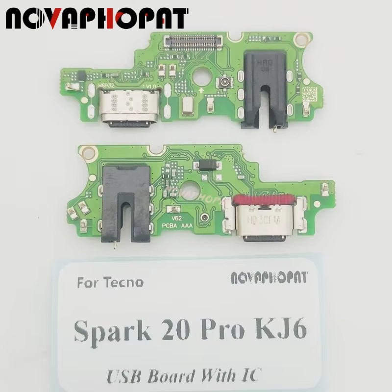 For Tecno Spark 20 Pro KJ6 USB Dock Charger Port Plug Headphone Audio