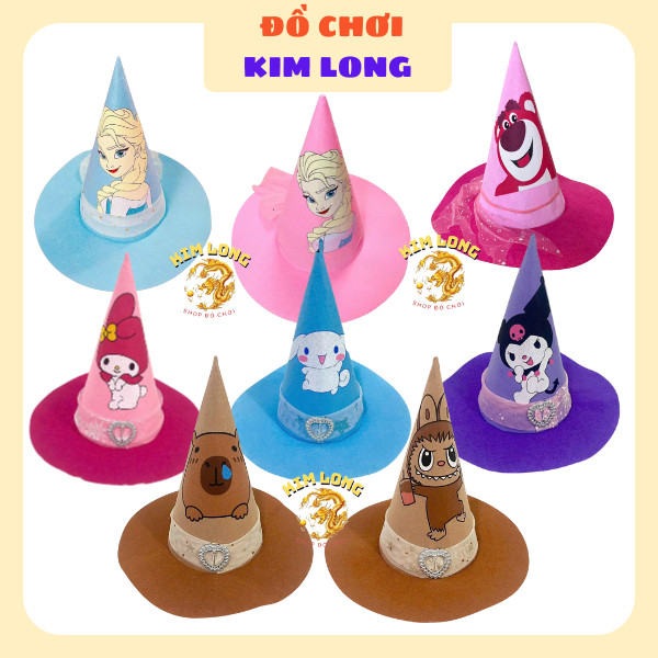 WITCH HAT WITH STRAWBERRY BEAR, ELSA CAPYBARA LABUBU KUROMI MY MEDOLY ...
