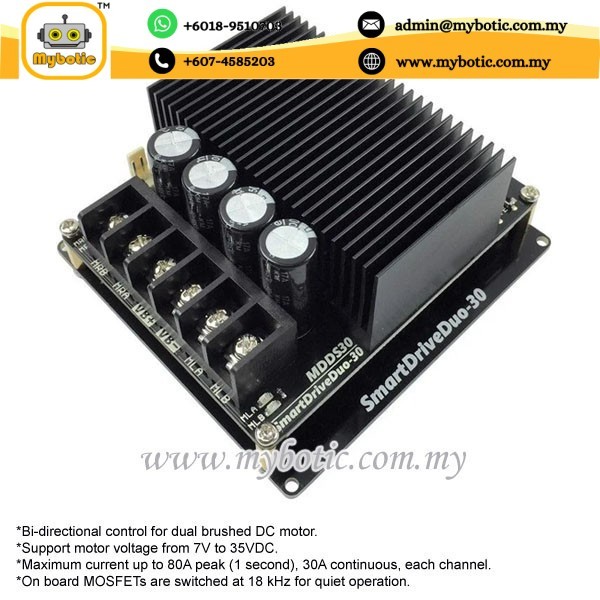 30Amp 7V-35V SmartDrive DC Motor Driver (2 Channels) | Shopee Malaysia