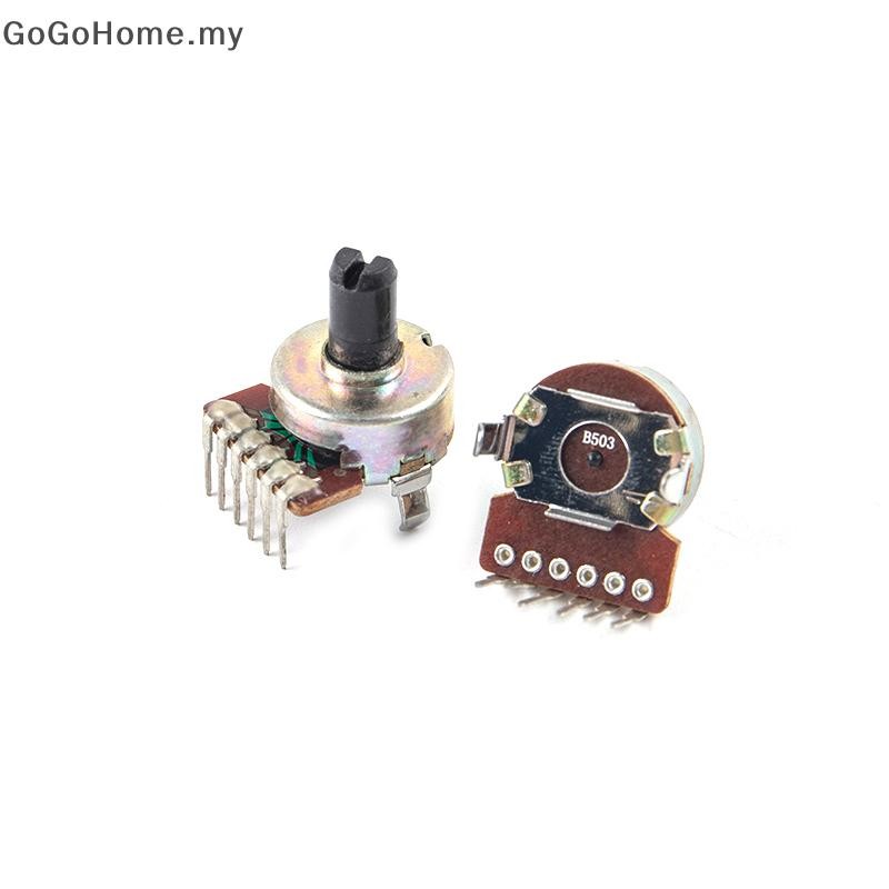 GOG 2Pcs Type 161 Semi-circular Shaft 50K B503 Potentiometer 6pin Power ...