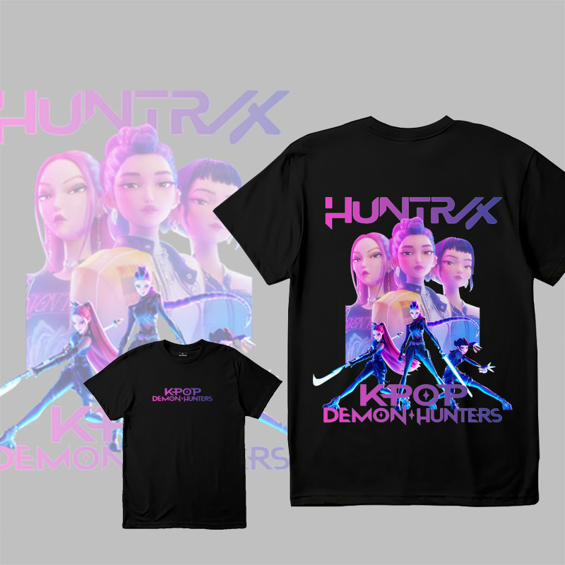 T-Shirt Kpop Demon Hunters - Design Graphique Anime, Coton, Unisexe, Streetwear, Pour Fans De Kpop