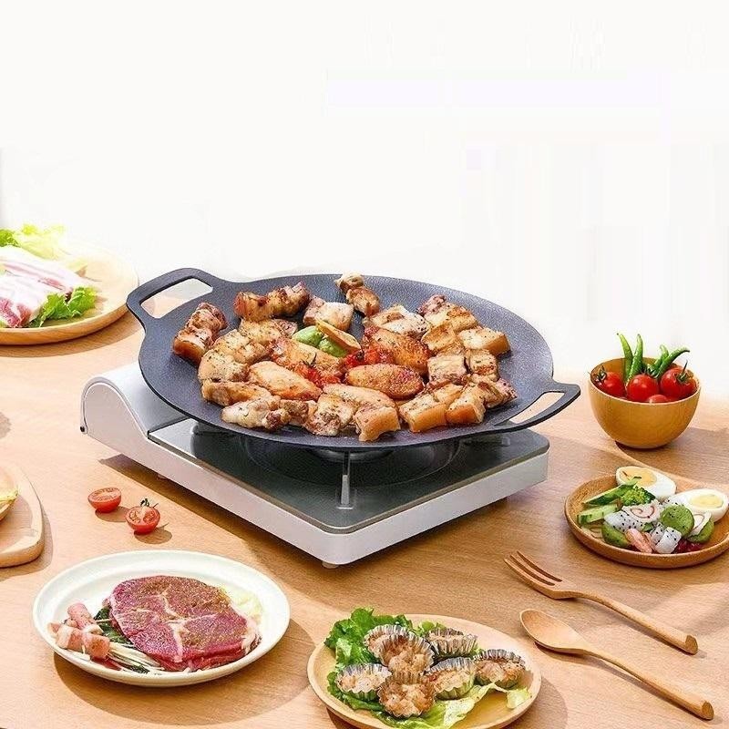 Korean BBQ Grill Pan Aluminum Alloy 38CM Kuali Leper Non Stick Roti ...