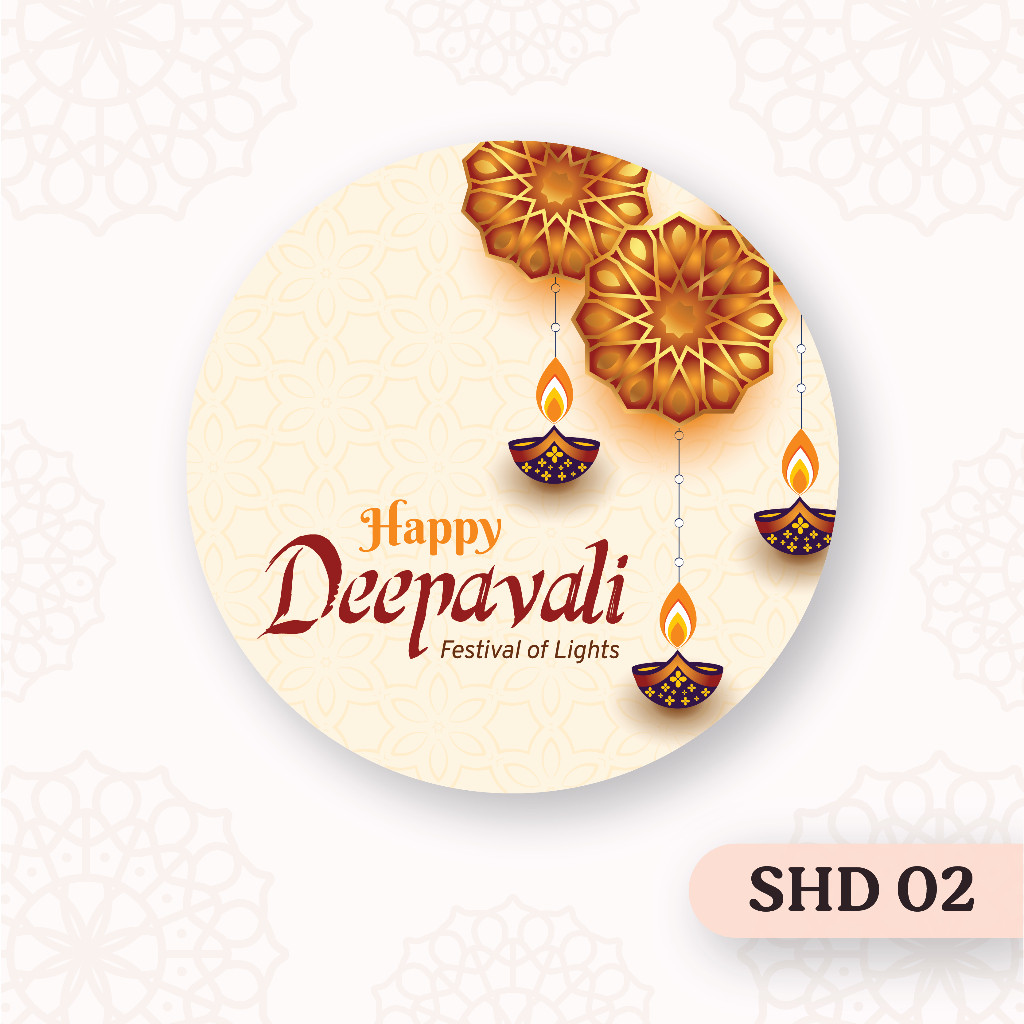 [READY STOCK] Diwali Decoration Sticker | Sticker Bulat Hadiah Hari ...