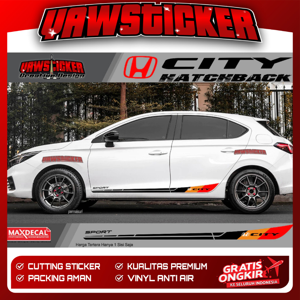 WAYCUTTINGSTICKER Latest Honda City Hatchback Sticker, Honda cutting ...