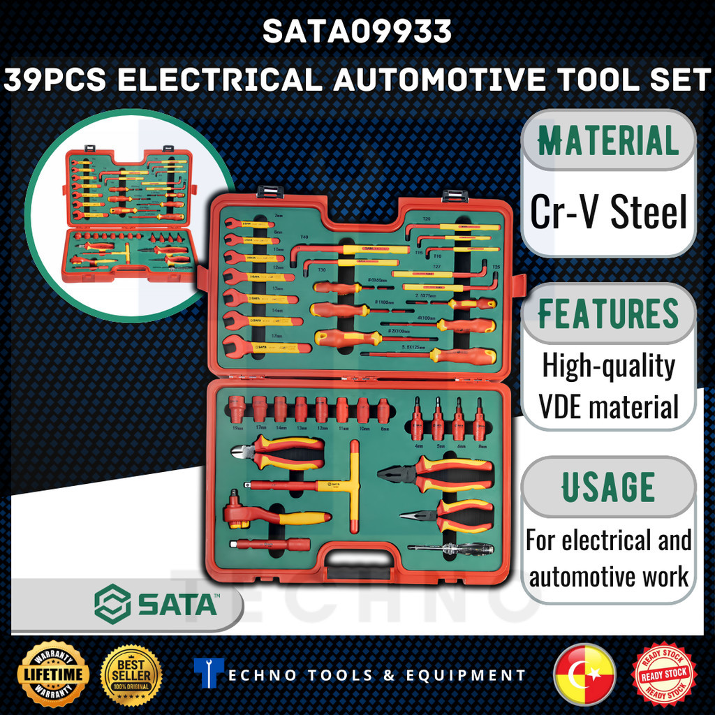 SATA 39pcs Electrical Automotive Tool Set , SATA Insulation Tool Set ...