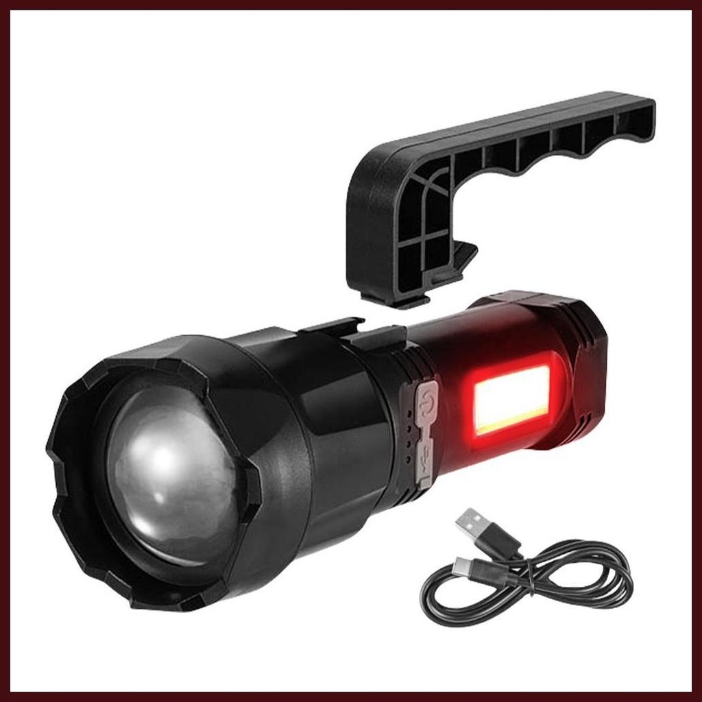 Handheld LED Flashlight Handheld Rechargeable Portable Outdoor ...