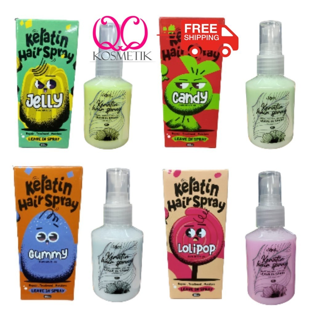 MYCA Hair Spray Keratin 60ml Candy Gummy Jelly Lolipop Serum Tonik ...