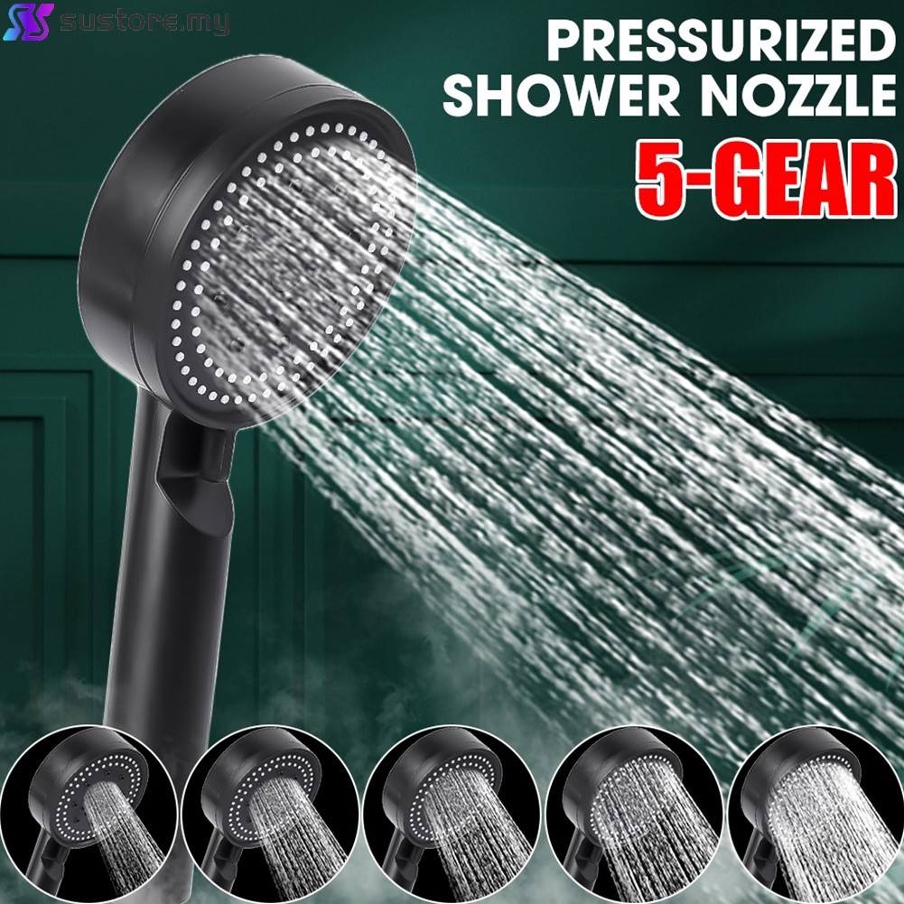 [Super] 5 Mode Adjustable High Pressure Shower Head Spray Handheld ...